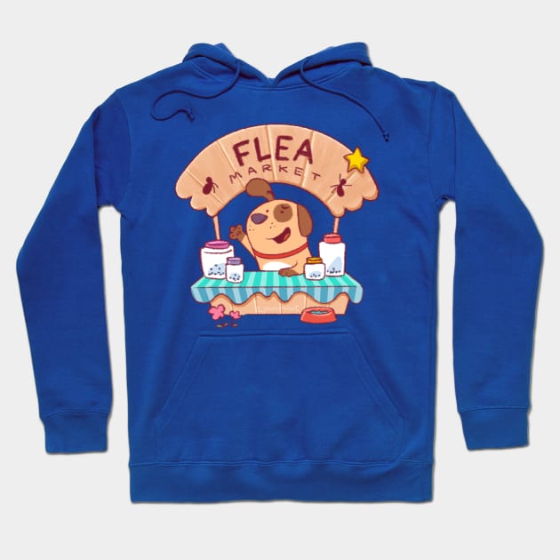 FLEA MARKET DOG Hoodie by ginaromoart